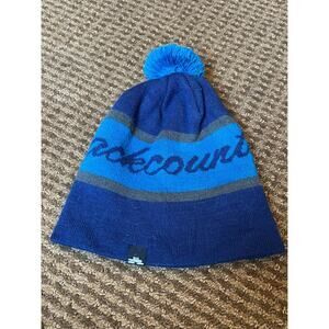 Backcountry Striped beanie with pom. Optional cuff. unisex. OSFM. EUC!